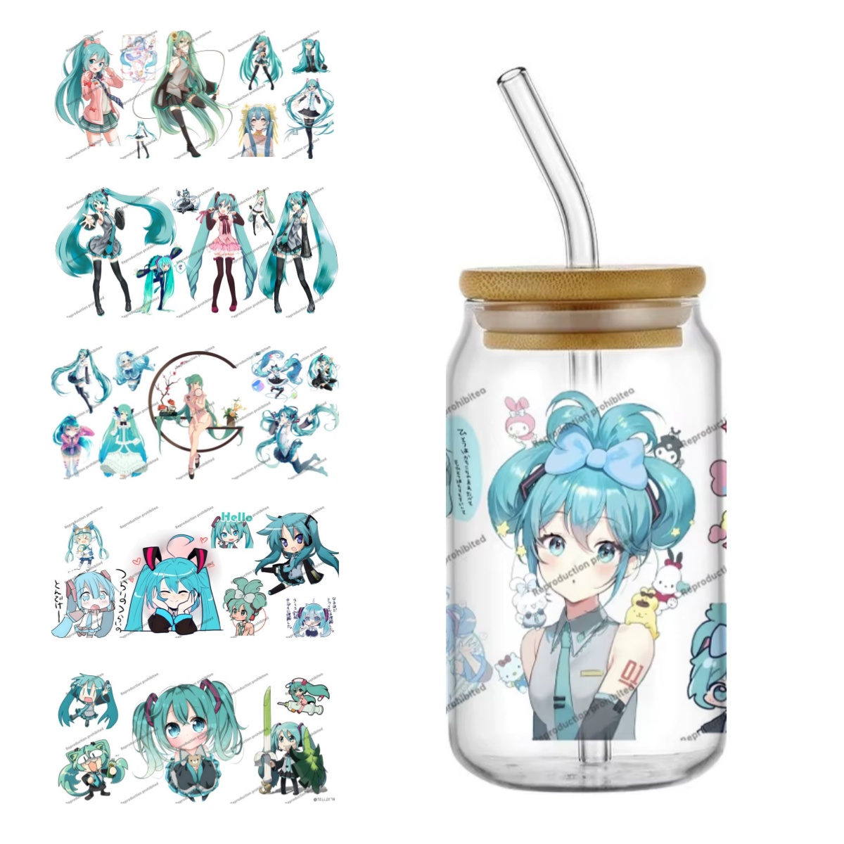 Hatsune Miku UV DTF Cup Wrap 1 - Rdta Tank Glass ulasan dan harga