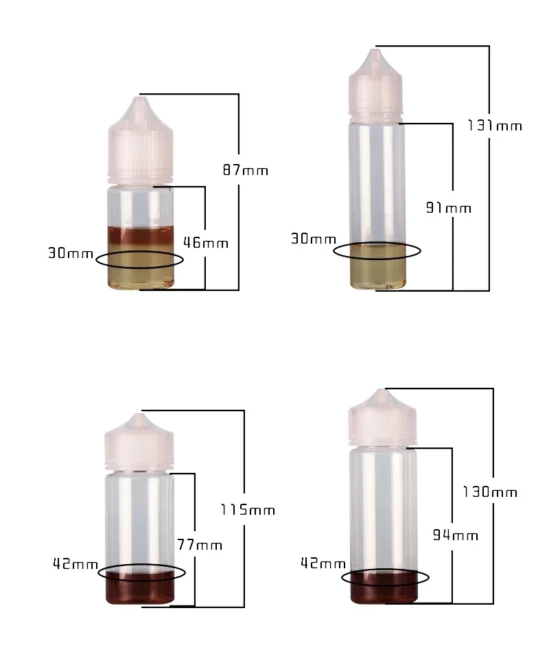5PCS 30ml-120ml PET Clear Drop - Juice Bottle Dropper ulasan dan harga