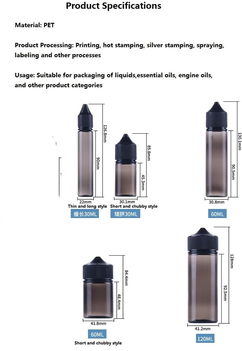 20 Pcs30-120ml PET Empty Bottl - Juice Bottle Dropper ulasan dan harga